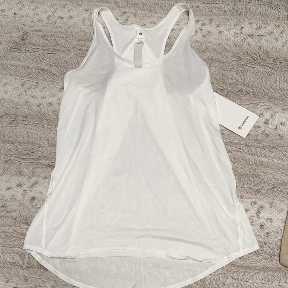 lululemon athletica White Mesh Racerback Tank
